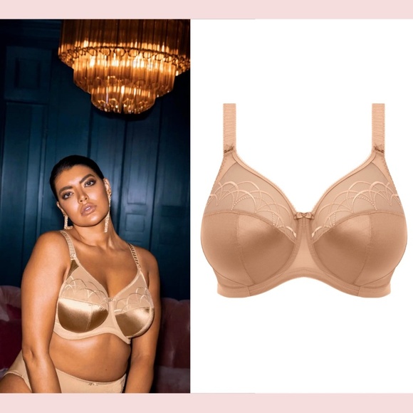NWT $62 Elomi [ 46DD US ] Cate Underwired Bra in Hazel Nude‎ - Picture 3 of 11